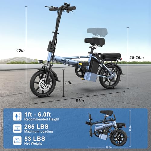 14'' Electric Folding Bike with Removable Battery L276