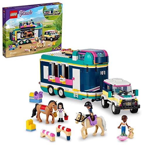 Horse Show Trailer with 2 Horses, SUV Car and Riding Accessories J34186