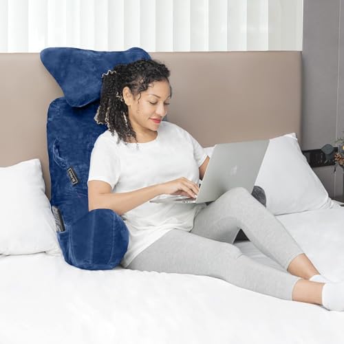 Extra Large 31" Bed Rest Pillow with Detachable Neck Roll R984404