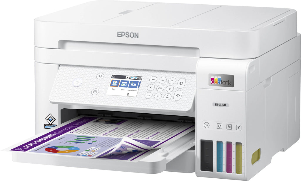 White All-in-One Inkjet Printer with Scanner, Copier J96042