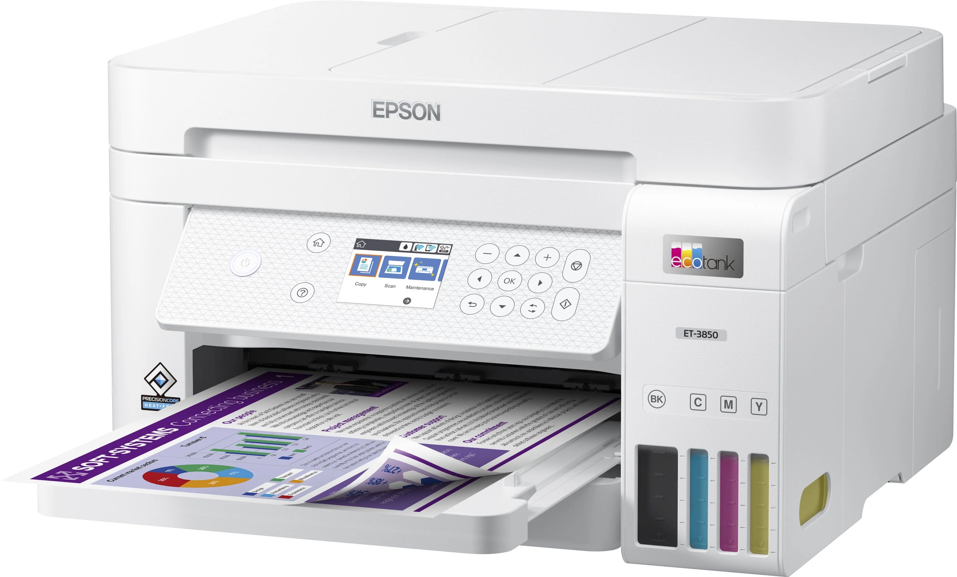 White All-in-One Inkjet Printer with Scanner, Copier J96042
