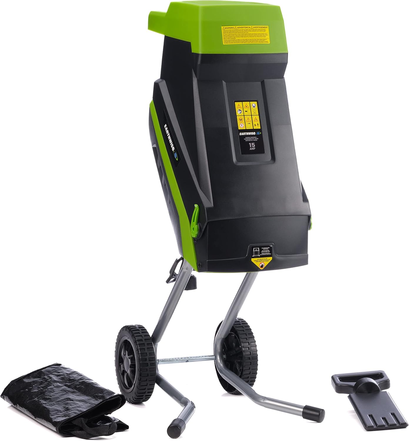 15-Amp Electric Corded Chipper/Shredder with Collection Bag E264844