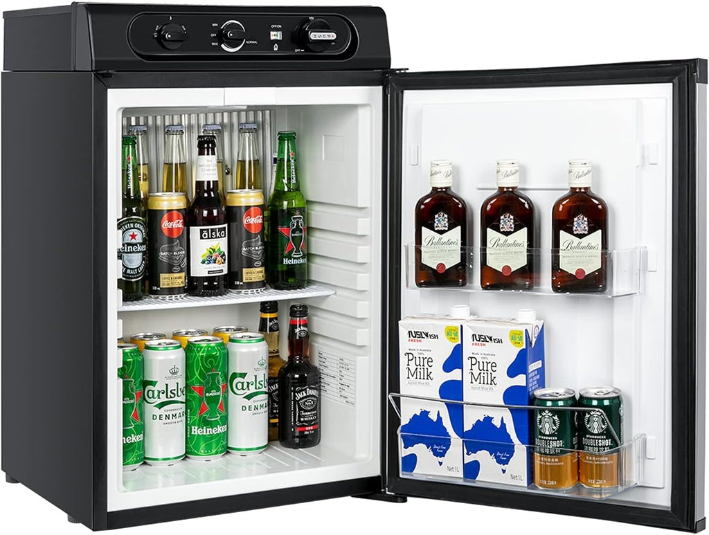 Black 2.1 Cu.Ft Propane Refrigerator 3 Way 120V 12V LPG K85635