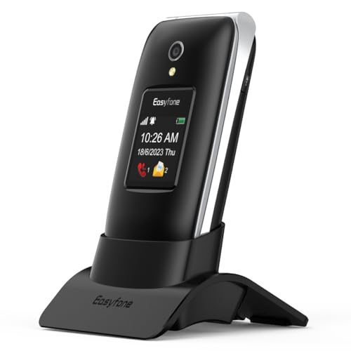 4G Flip Cell Phone with Big Button, SOS Emergency Button, SIM Card Included and Charging Dock L22674