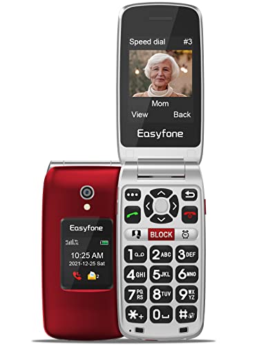 4G Flip Cell Phone with Big Button, SOS Emergency Button, SIM Card Included and Charging Dock L22674