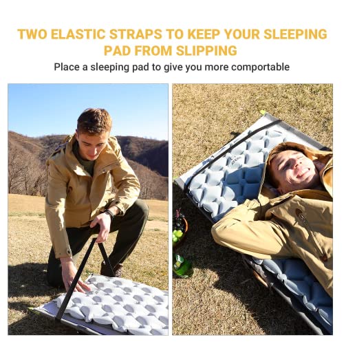 Ultralight Folding Camping Cot, Beige, 75 × 25 × 4.7 inches J236614