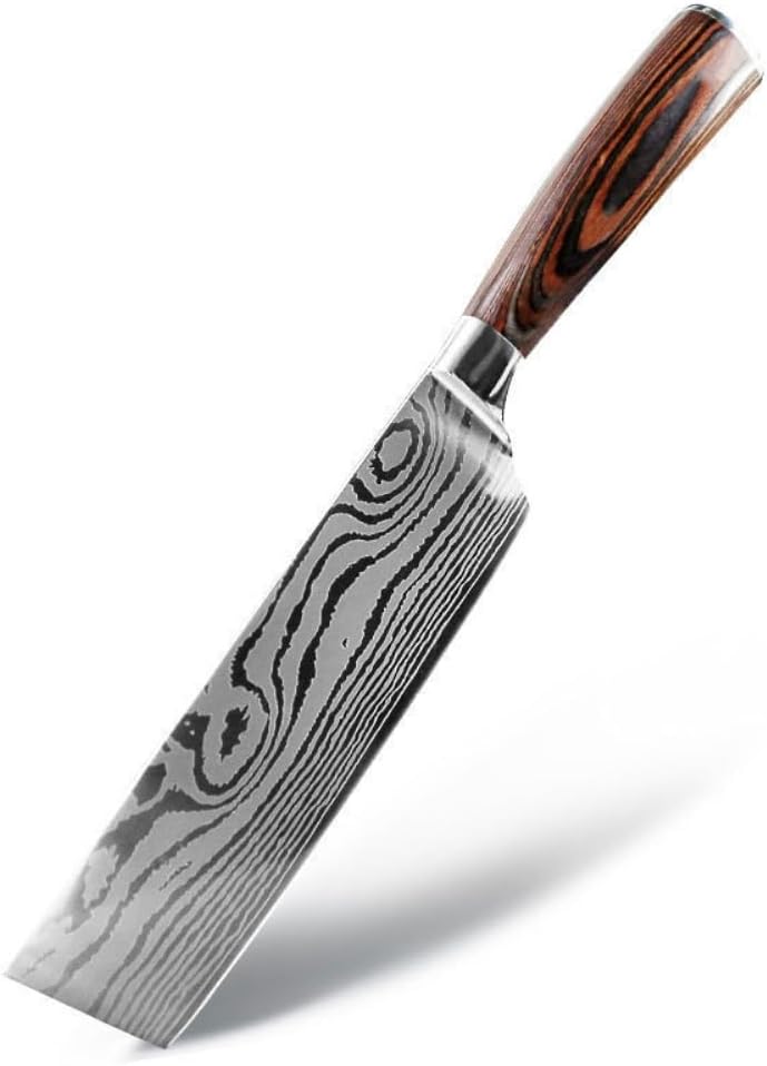 8 Piece Damascus Pattern High Carbon Stainless Steel Kitchen Knife Set G948300