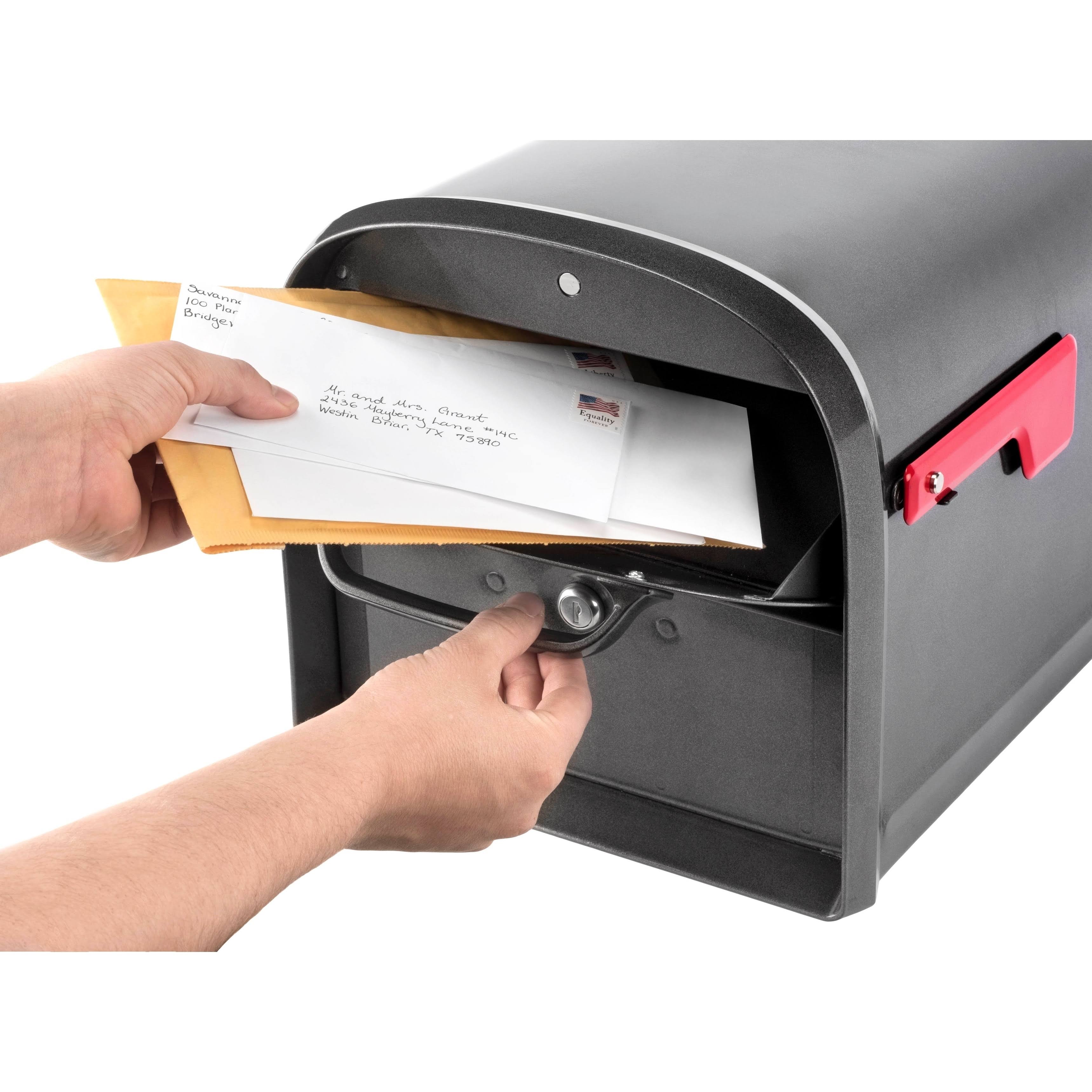 Post Mount Locking Mailbox (Black) A975
