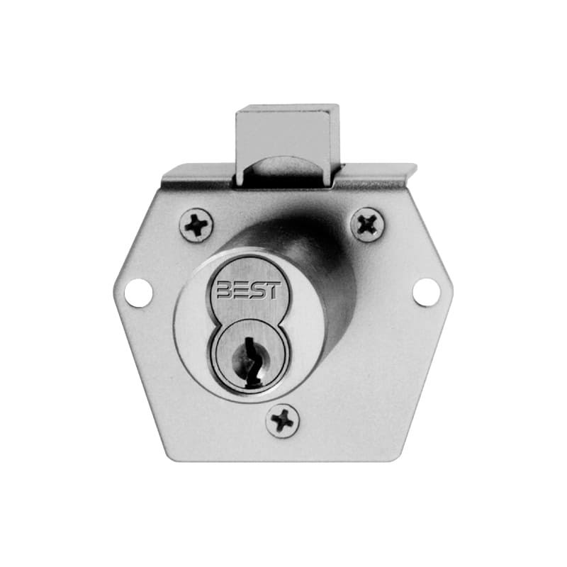 5L Series 7 Pin Rim Deadlocking Vertical Cabinet Lock Satin Chrome Finish H6429