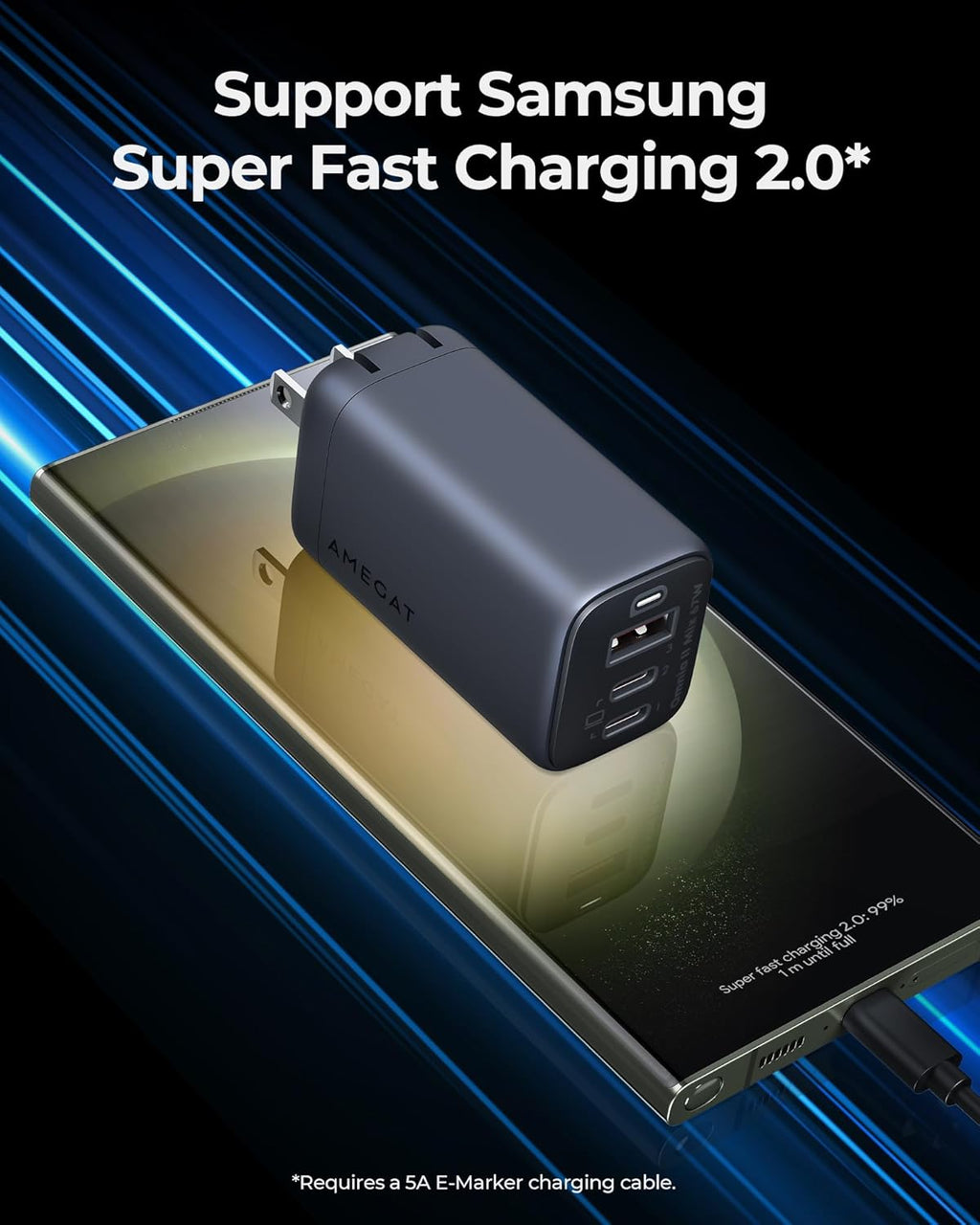 67W USB C GaN Charger Block T232