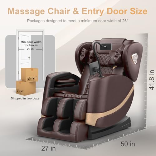 Zero Gravity Massage Chair with 10 Fix Rollers, Heating, Foot Massage, Bluetooth Speaker Z4090