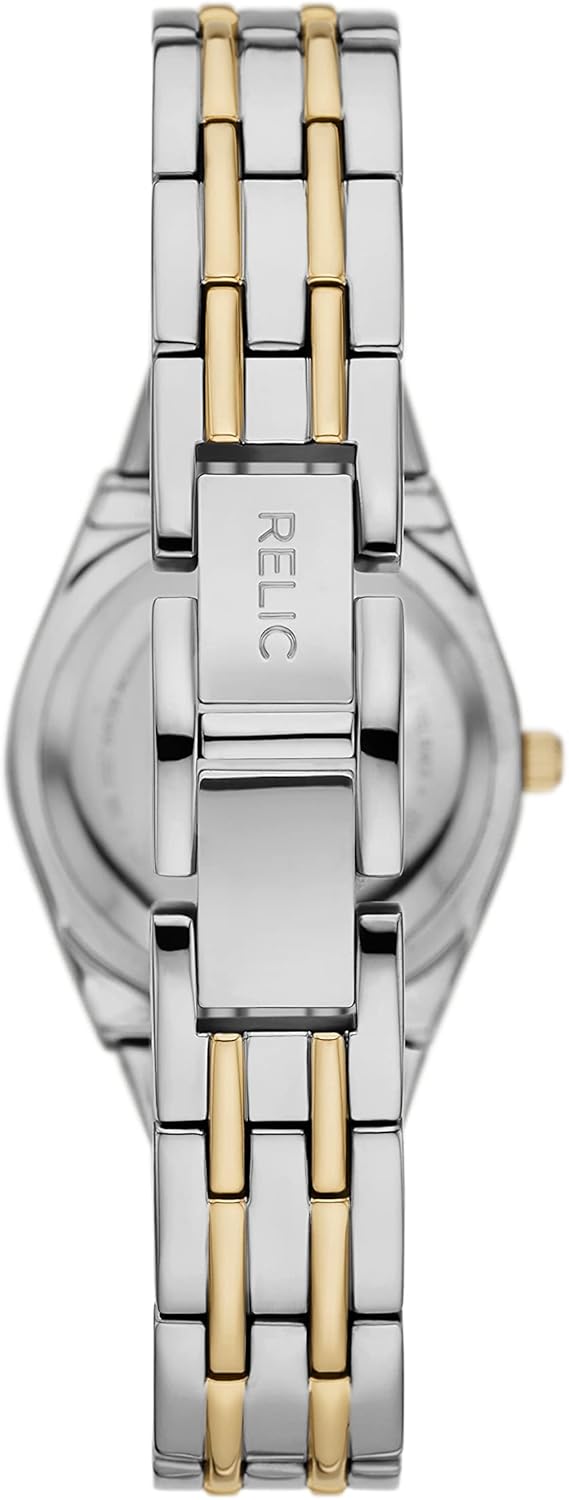Silver and Gold Two-Tone Stainless Steel Bracelet Dress Watch D5966