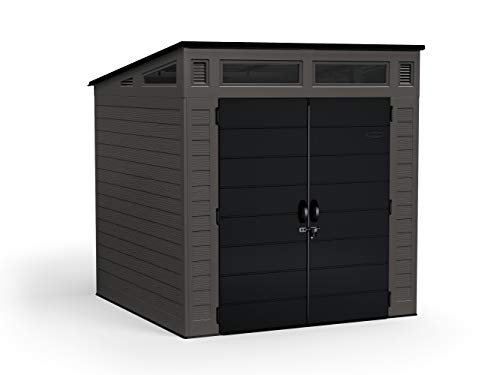 200 cu. ft. Peppercorn Resin Plastic Outdoor Storage Shed F876