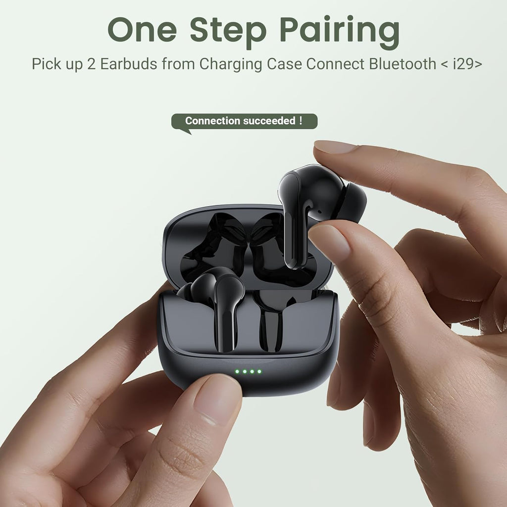 Black Wireless Earbuds with Mic H87885