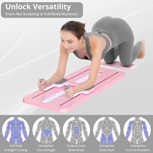 5 in 1 Foldable Pilates Reformer Board J26644