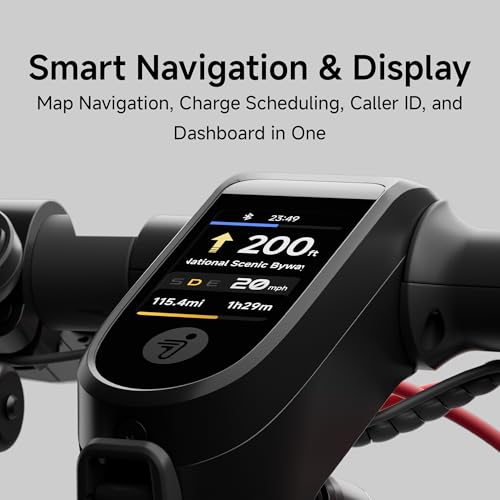 Electric Scooter, 20 MPH, 44-Mile Range, Self-Sealing Tubeless Tires, Front Hydraulic & Rear Elastomer Suspension T112568