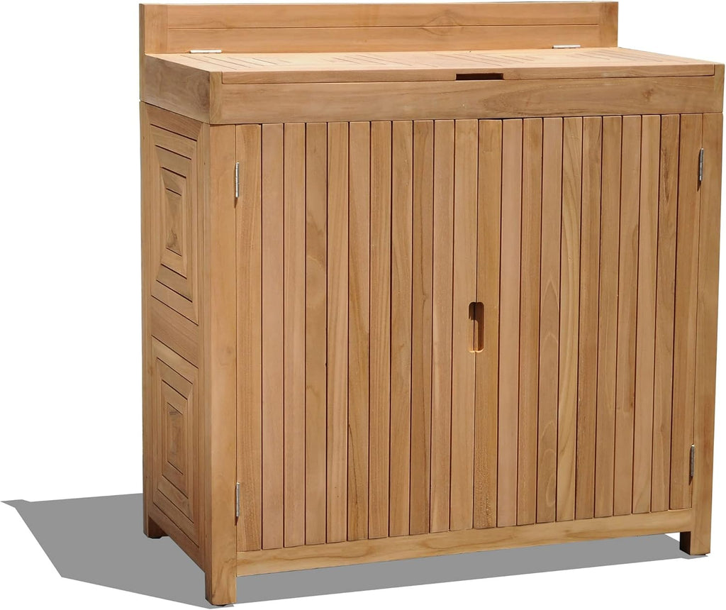 Teak Wood Outdoor Storage Cabinet H7537