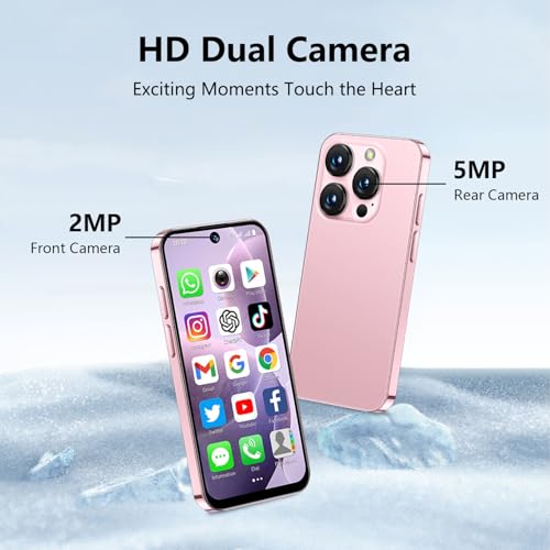 Pink 3.88" HD Full Screen Unlocked Mini Smartphone 2GB+16GB 2000mAh T2473