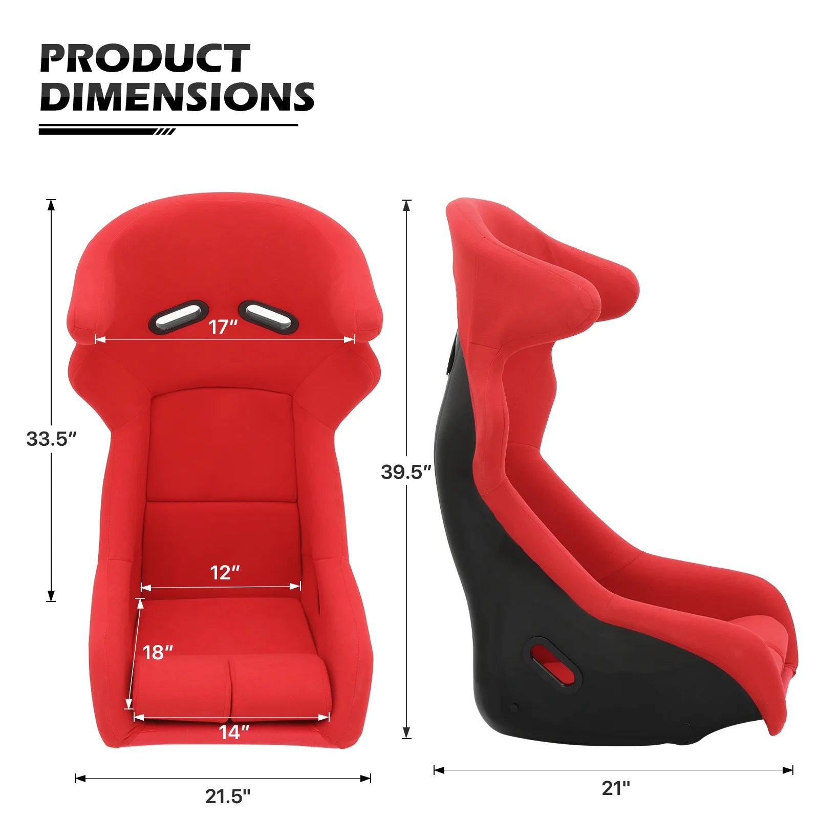 Racing Steering Wheel Stand with Racing Seat, Adjustable Slide, Red L476799