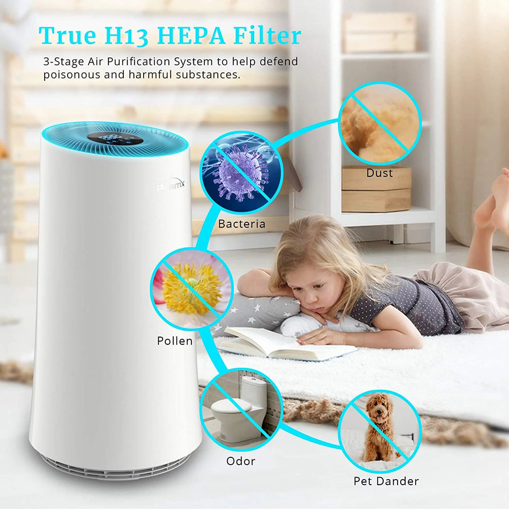 H13 True HEPA Air Purifier, Blue, 13*13*24 inch Q81785