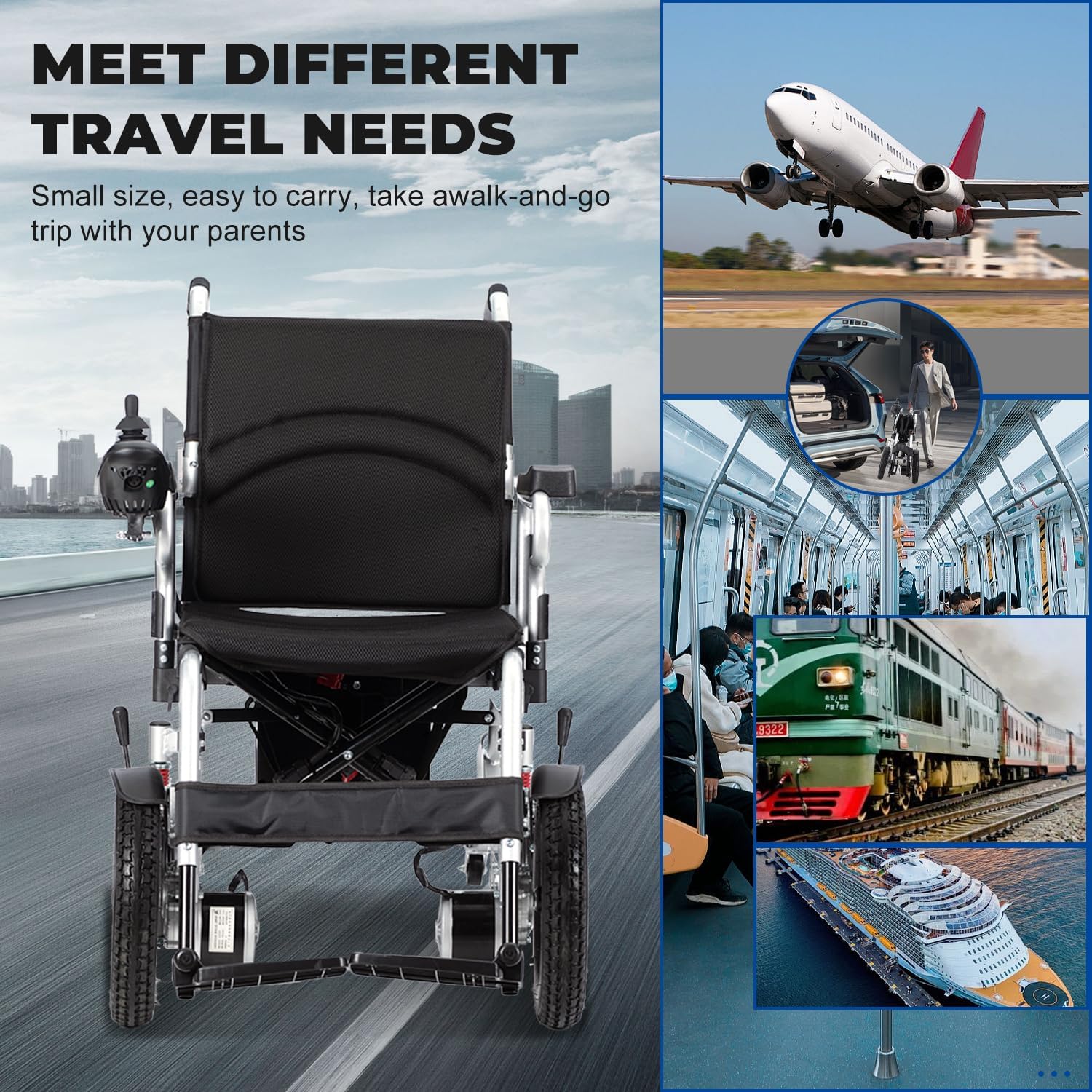 Lightweight Foldable Electric Wheelchair X6209