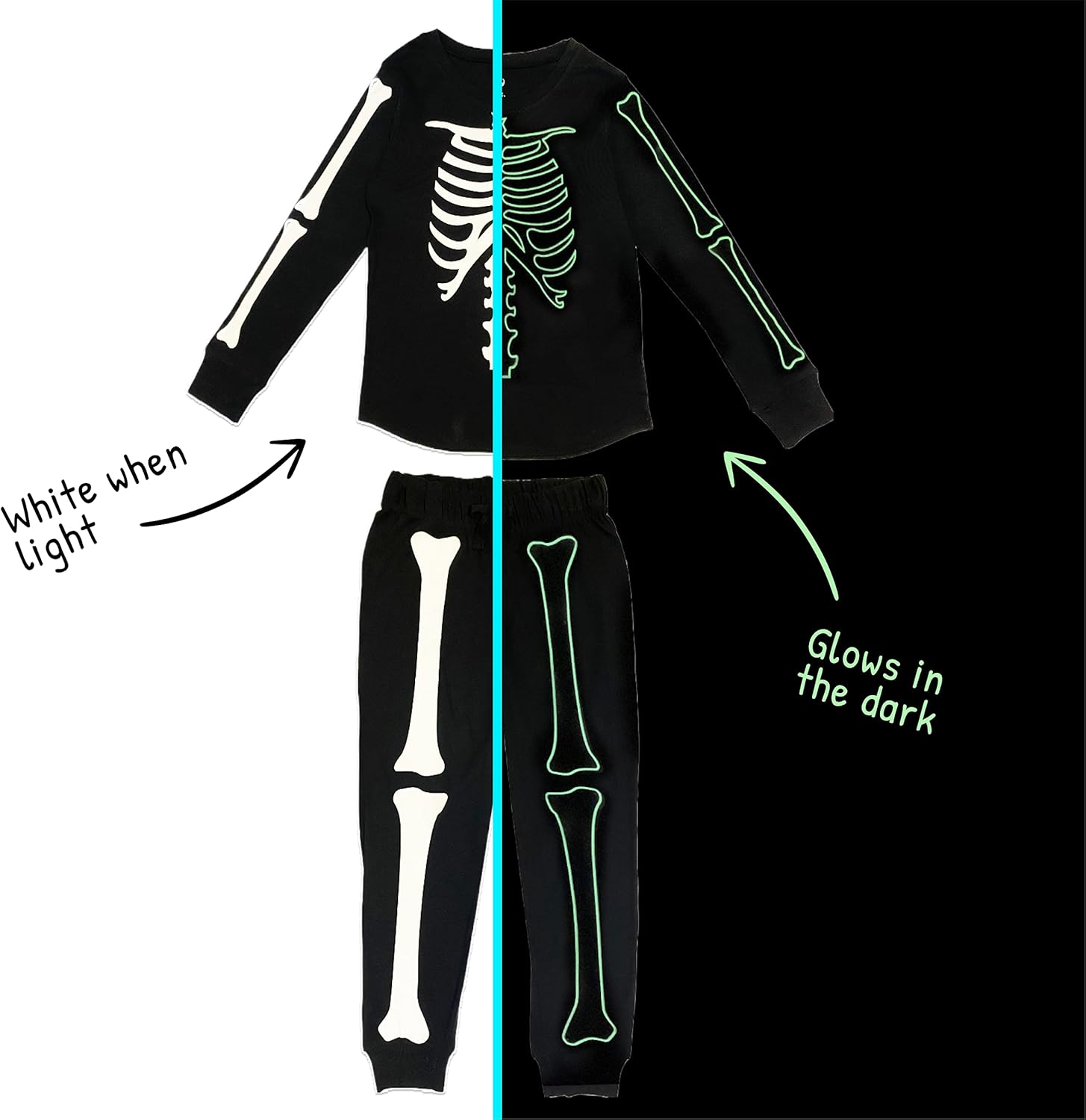 Cotton Skeleton Hoodie Pajamas J65121