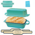2 Piece Enameled Cast Iron Bread Pan with Lid (Lake blue) L6315