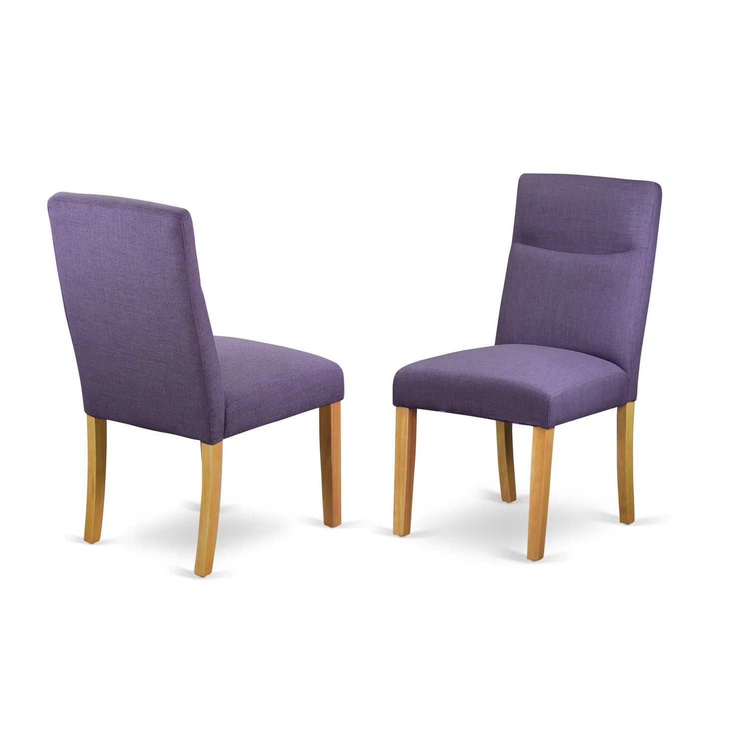 Set Of 2 Parson Chair With Oak Finish Leg And Linen Fabric N12637