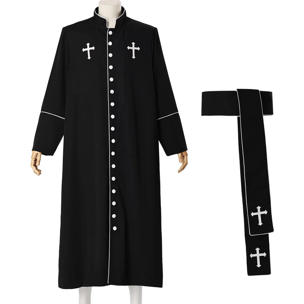 Mens Priest Cassock Robe with Belt B21219