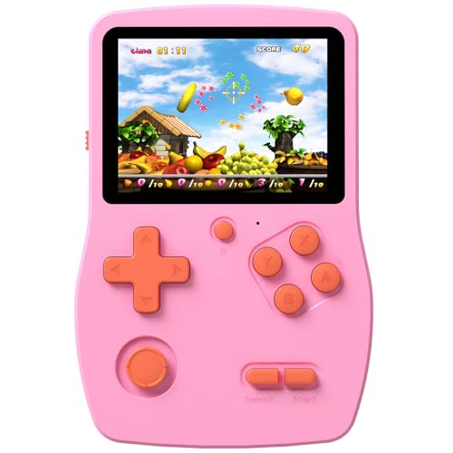 32 Bit Handheld Games with 139 Video Games 3.0 Inches IPS Screen Rechargeable Gaming Device (Blue) W133