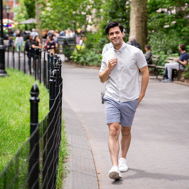 Stretch Chino Shorts - Slate Blue