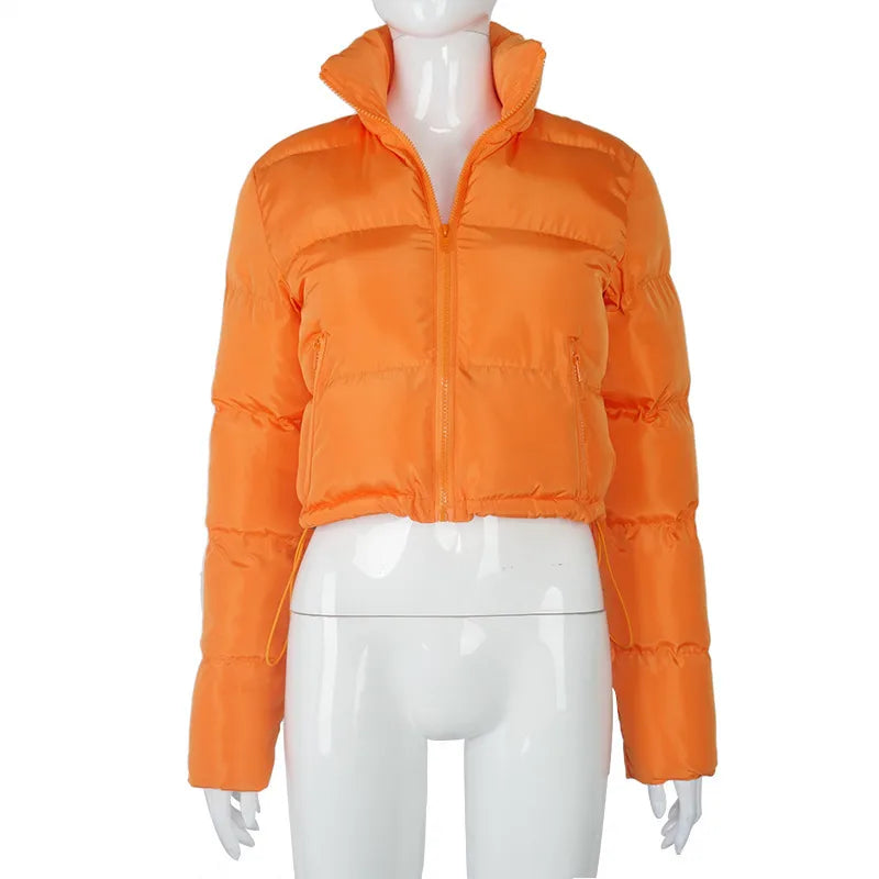 women's casual fashion zipper zipper down jacket