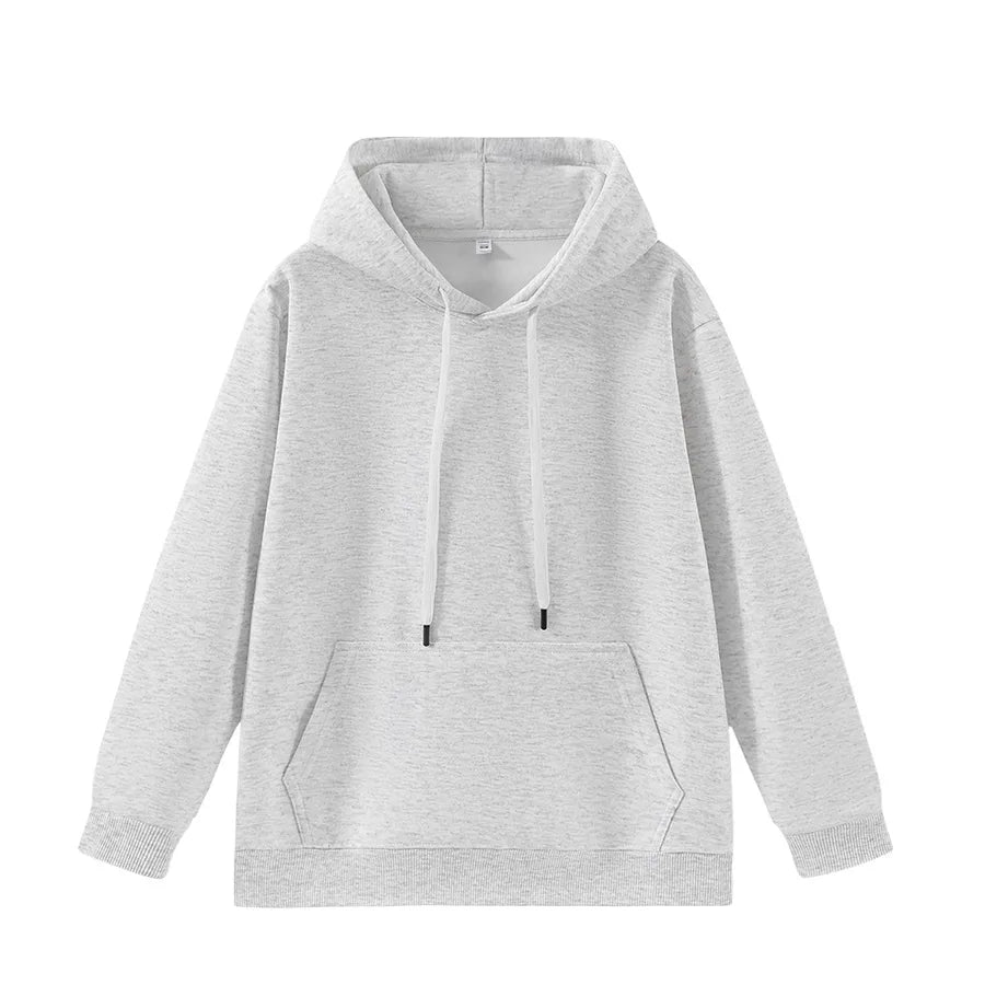 Double-layer Cotton Hooded Sweatshirt 300g Women's Loose Fit Casual Long Sleeve Autumn Wear