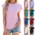 Women's T-shirt Short Sleeve T-Shirts Casual Streetwear Solid Color