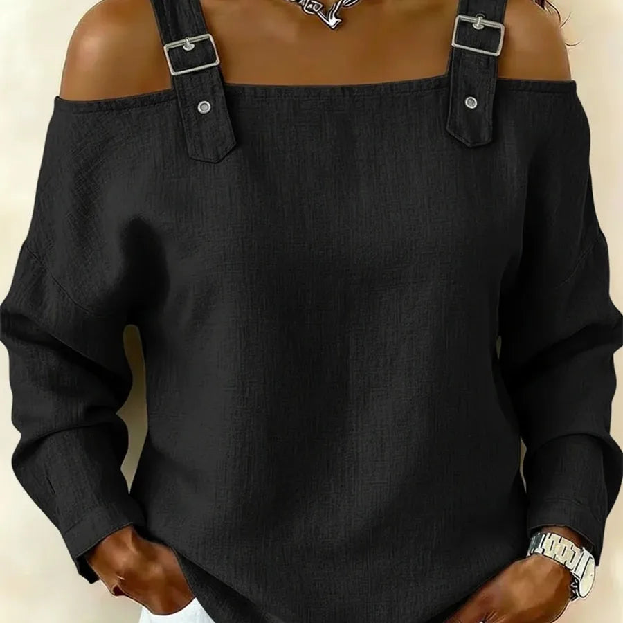 Sexy Solid Color Polyester Pullover Tank Top with Chain Detail for Spring