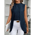 Women's Blouse Sleeveless Blouses Vacation Simple Style Solid Color