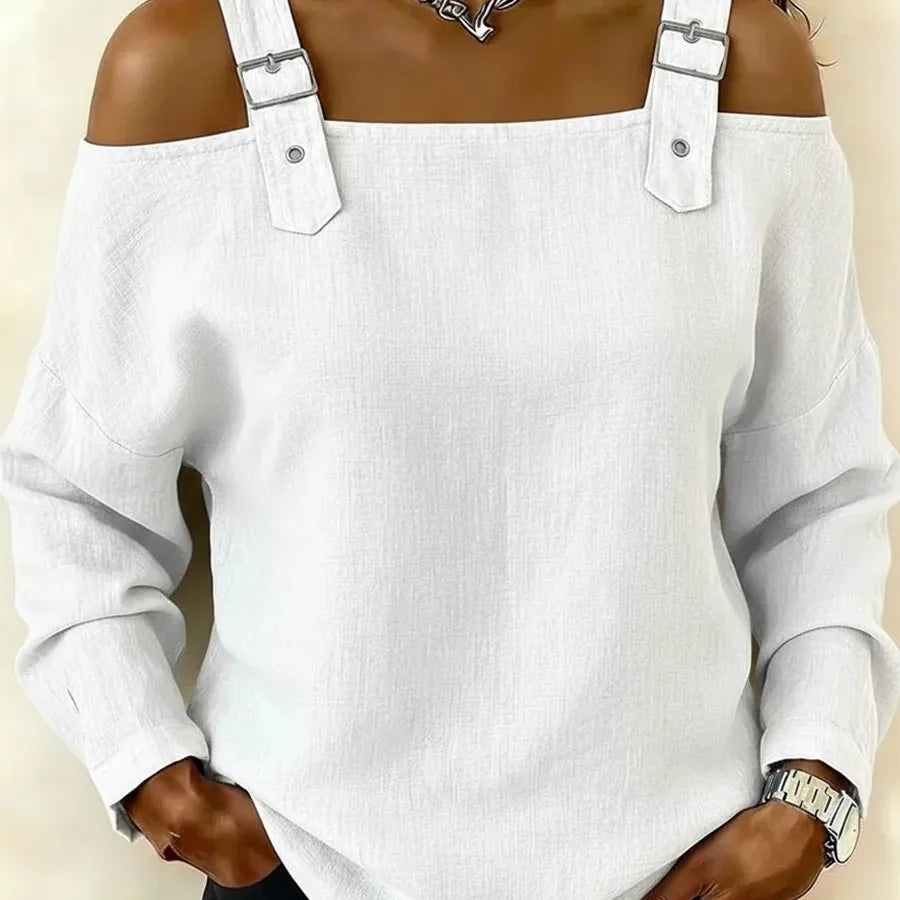Sexy Solid Color Polyester Pullover Tank Top with Chain Detail for Spring