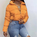 women's casual fashion zipper zipper down jacket