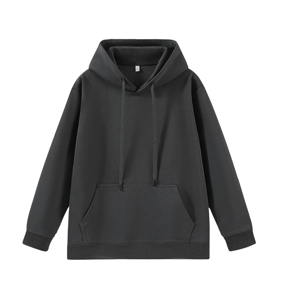 Double-layer Cotton Hooded Sweatshirt 300g Women's Loose Fit Casual Long Sleeve Autumn Wear