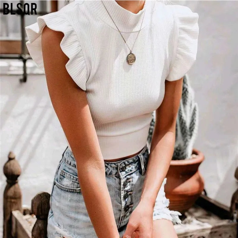 Polyester Vest with Folds, Stylish Small Tank Top for Trendy Summer Looks